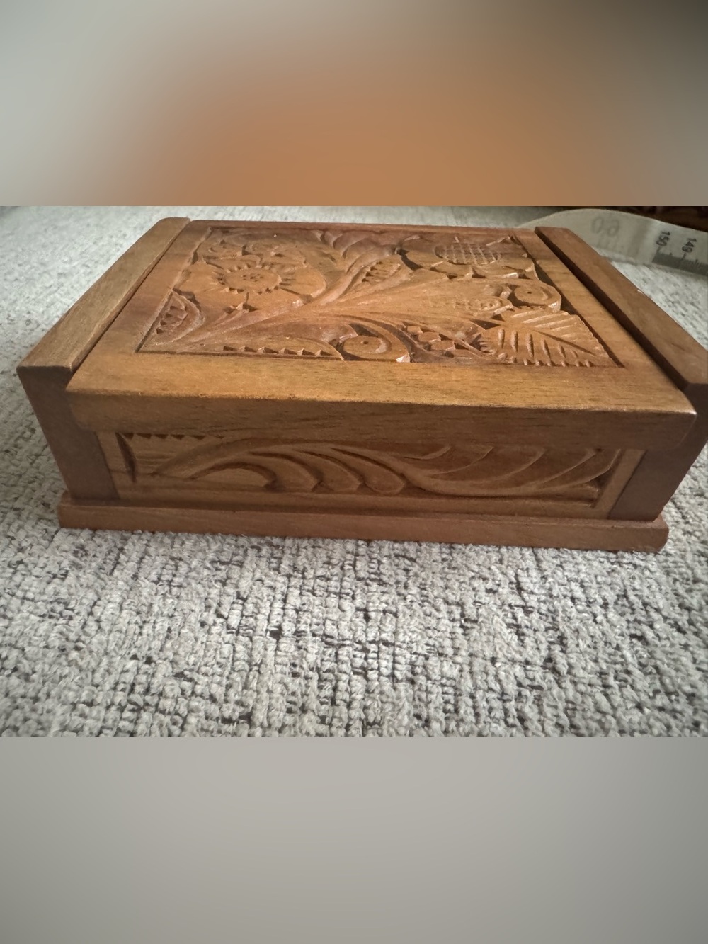 Beautiful Hand-Carved Wooden Decorative Box
